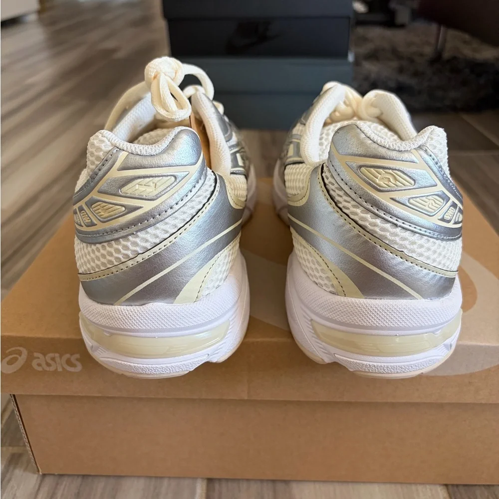 Women's ASICS GEL-1130 Casual Shoes - Cream Pure Silver 1202A164-107 - Picture 5 of 6